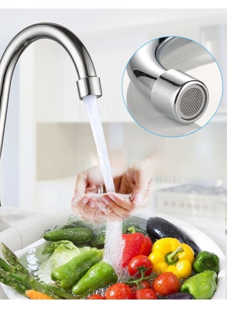 Wall Mount Double Handle Mixer Tap Silver - Image 3